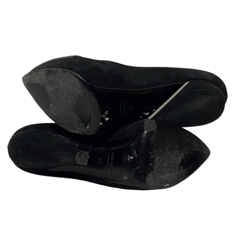 LANVIN Suede Patent Leather Platform Heel Pumps 37 - Picture 7 of 13